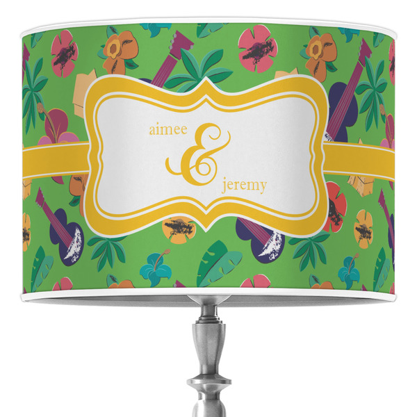 Custom Luau Party 16" Drum Lamp Shade - Poly-film (Personalized)