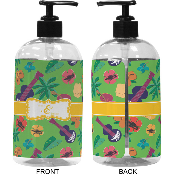 Luau Party 16 oz Plastic Liquid Dispenser (Approval) - Black