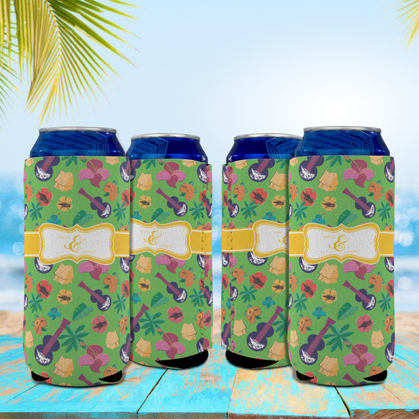 Luau Party 16oz Can Sleeve - Set of 4 - LIFESTYLE