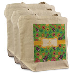 Luau Party Reusable Cotton Grocery Bags - Set of 3 (Personalized)