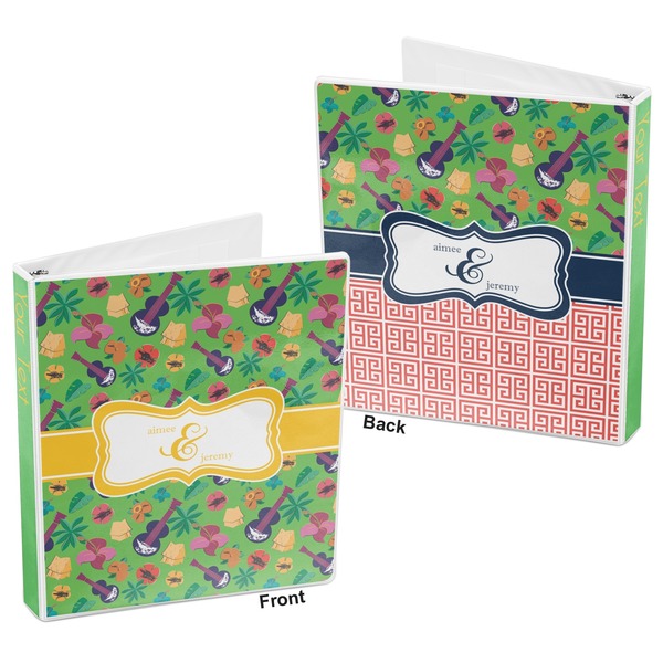 Luau Party 3-Ring Binder Front and Back