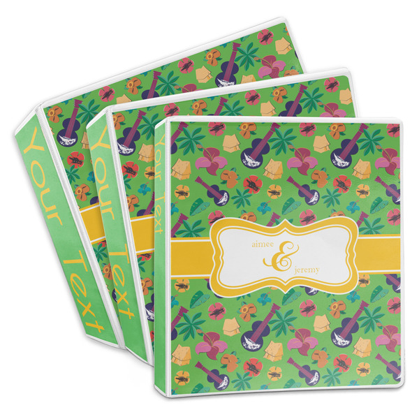Custom Luau Party 3-Ring Binder (Personalized)