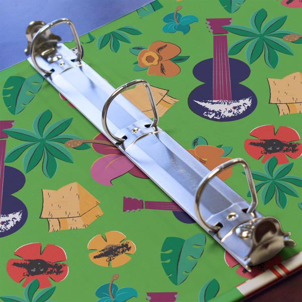 Luau Party 3 Ring Binders - Full Wrap - 1" - DETAIL