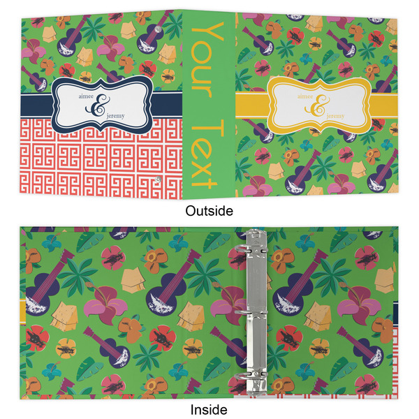 Luau Party 3 Ring Binders - Full Wrap - 2" - APPROVAL