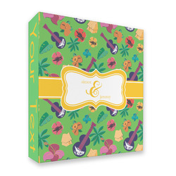 Luau Party 3 Ring Binder - Full Wrap - 2" (Personalized)