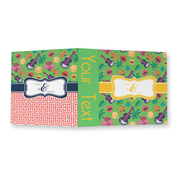 Luau Party 3 Ring Binders - Full Wrap - 2" - OPEN OUTSIDE