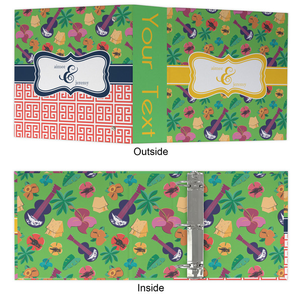 Luau Party 3 Ring Binders - Full Wrap - 3" - APPROVAL