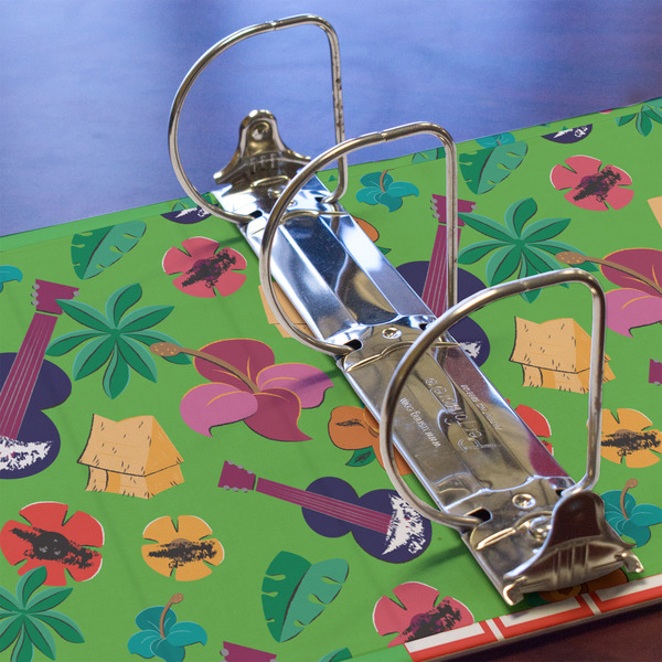 Luau Party 3 Ring Binders - Full Wrap - 3" - DETAIL