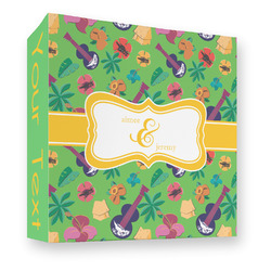 Luau Party 3 Ring Binder - Full Wrap - 3" (Personalized)
