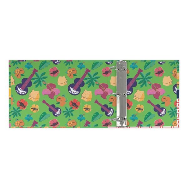 Luau Party 3 Ring Binders - Full Wrap - 3" - OPEN INSIDE