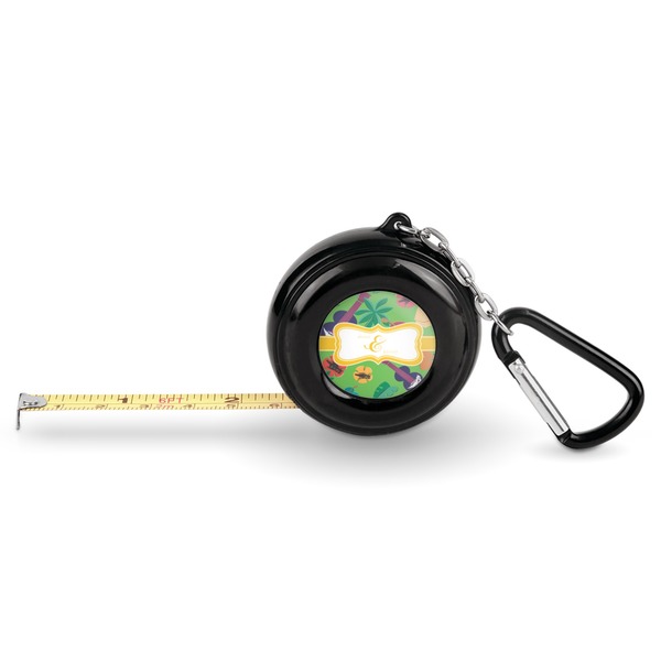 Custom Luau Party Pocket Tape Measure - 6 Ft w/ Carabiner Clip (Personalized)