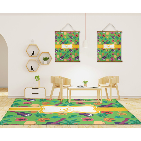 Luau Party 8'x10' Indoor Area Rugs - IN CONTEXT