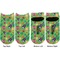 Luau Party Adult Ankle Socks - Double Pair - Front and Back - Apvl