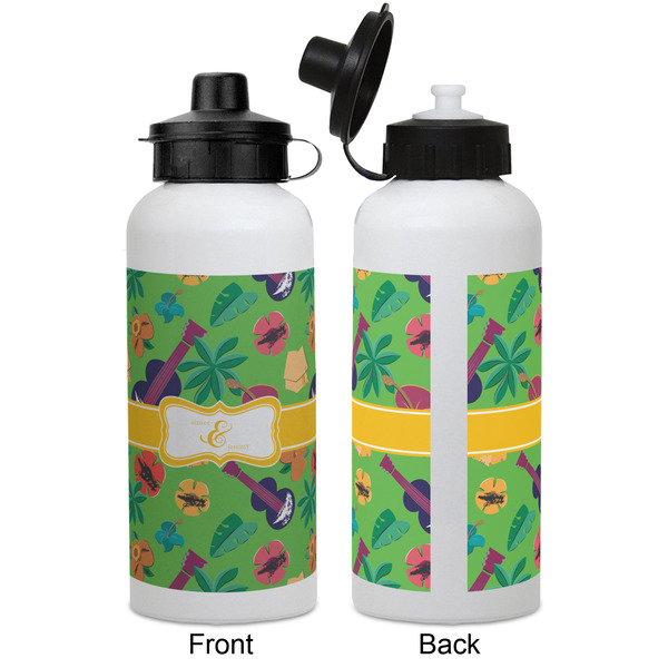 Luau Party Aluminum Water Bottle - White APPROVAL