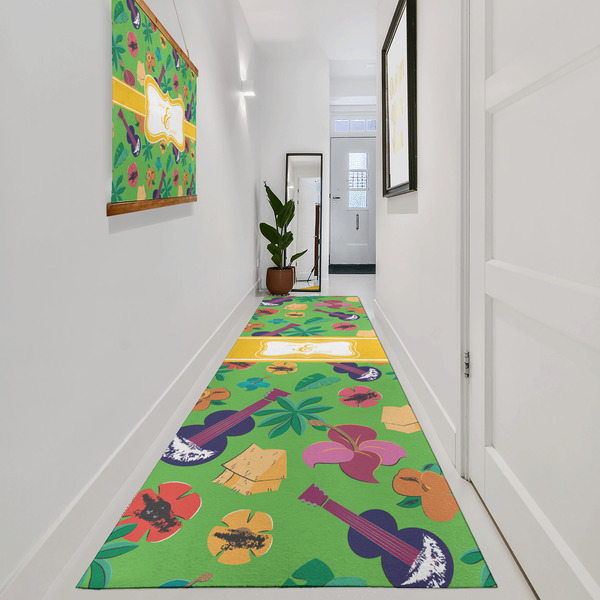 Luau Party Area Rug Sizes - In Context (vertical)