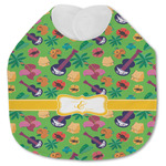 Luau Party Jersey Knit Baby Bib w/ Couple's Names
