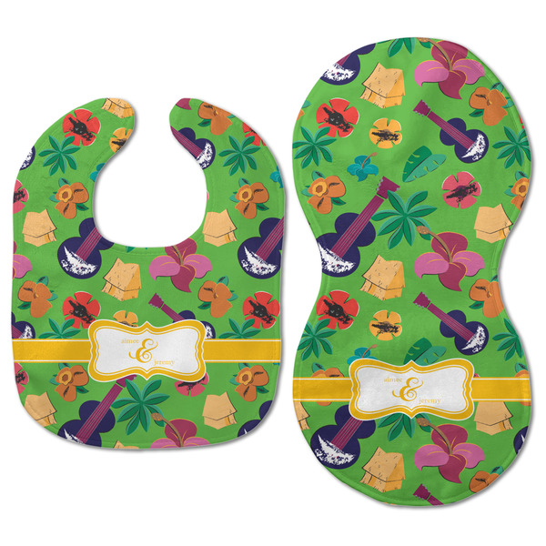 Luau Party Baby Bib & Burp Set - Approval (new bib & burp)