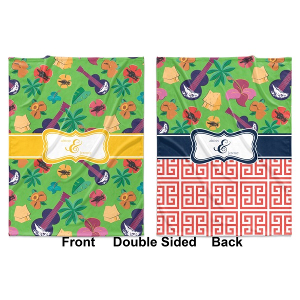 Luau Party Baby Blanket (Double Sided - Printed Front and Back)