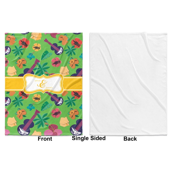 Luau Party Baby Blanket (Single Side - Printed Front, White Back)