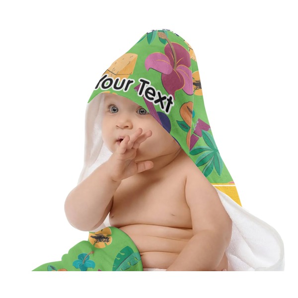 Luau Party Baby Hooded Towel on Child