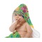 Luau Party Baby Hooded Towel on Child