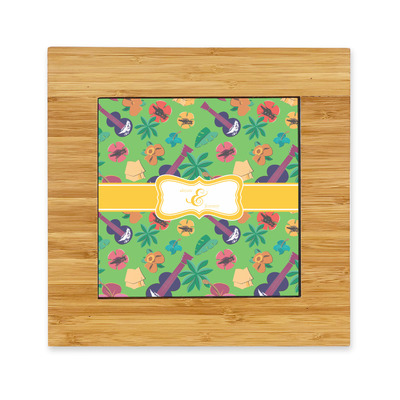 Luau Party Bamboo Trivet with Ceramic Tile Insert (Personalized)