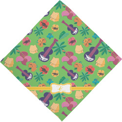 Luau Party Dog Bandana Scarf w/ Couple's Names