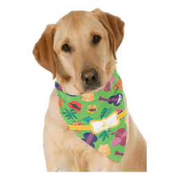 Luau Party Dog Bandana Scarf w/ Couple's Names
