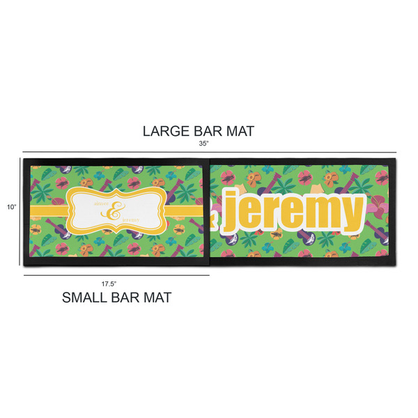 Luau Party Bar Mats - Sizing Chart