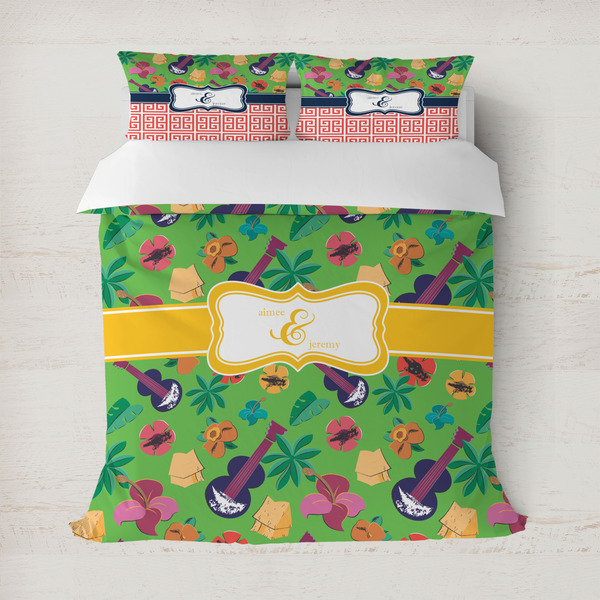 Custom Luau Party Duvet Cover Set - Full / Queen (Personalized)