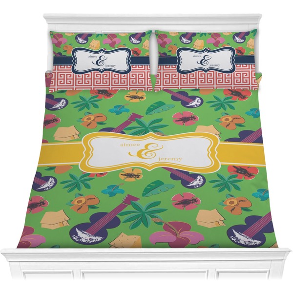 Custom Luau Party Comforter Set - Full / Queen (Personalized)
