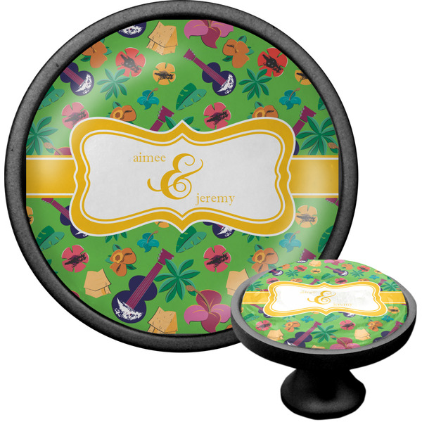 Custom Luau Party Cabinet Knob (Black) (Personalized)