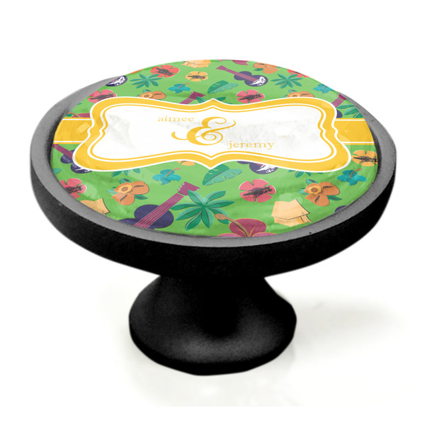 Luau Party Black Custom Cabinet Knob (Side)