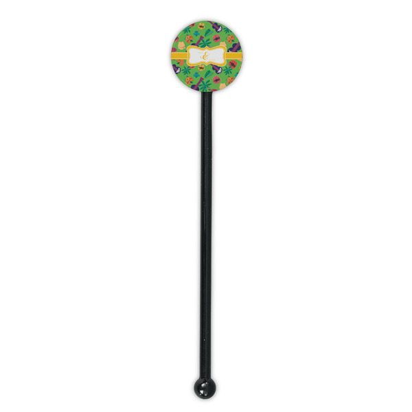 Luau Party Black Plastic 5.5" Stir Stick - Round - Single Stick