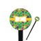 Luau Party Black Plastic 7" Stir Stick - Round - Closeup