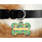 Luau Party Bone Shaped Dog Tag on Collar & Dog