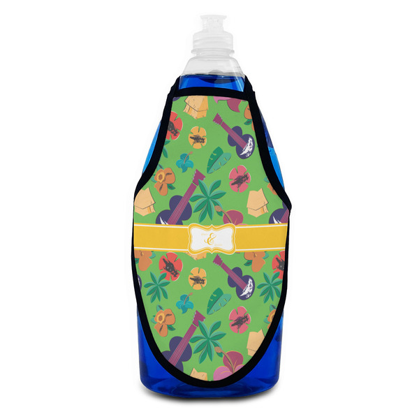 Luau Party Bottle Apron - Soap - FRONT