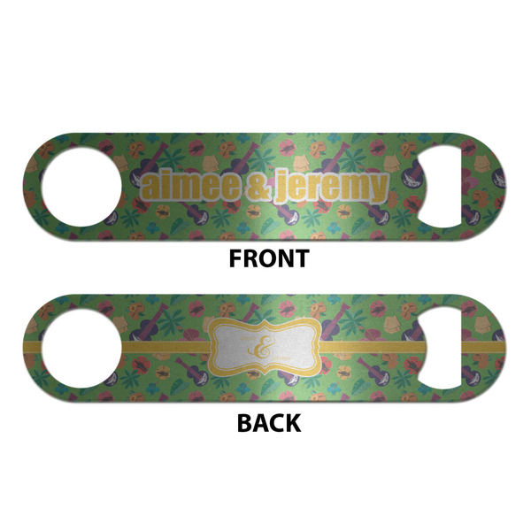 Luau Party Bottle Opener - Front & Back