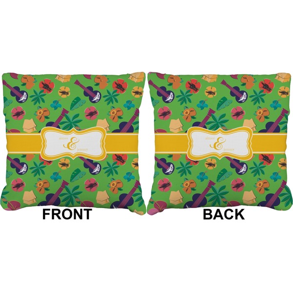 Luau Party Burlap Pillow Approval