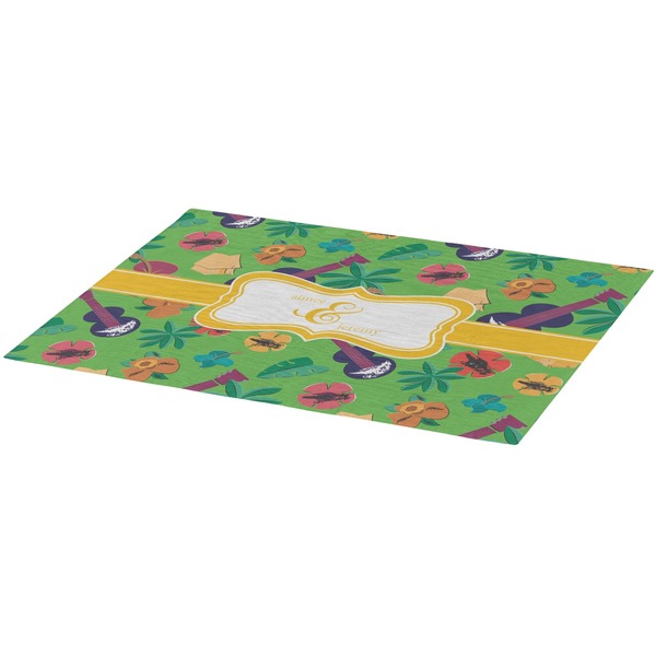 Luau Party Burlap Placemat (Angle View)