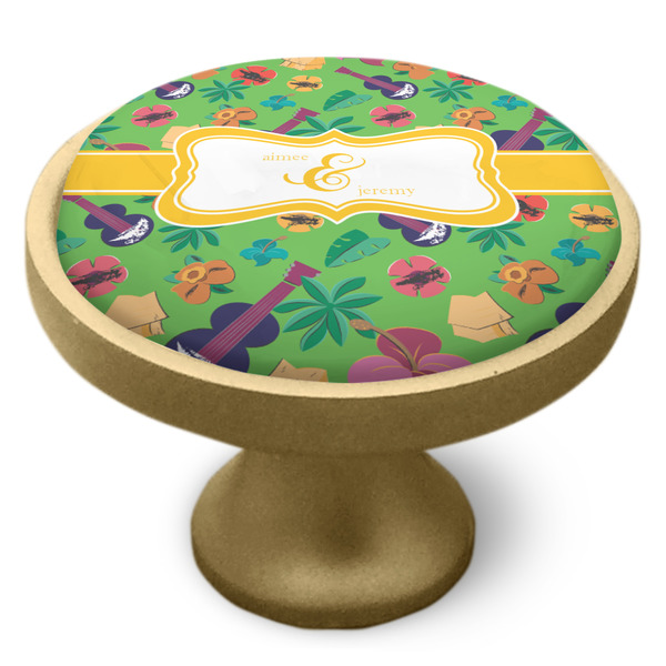 Luau Party Cabinet Knob - Gold - Side