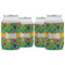 Luau Party Can Cooler (12 oz) - Set of 4 w/ Couple's Names