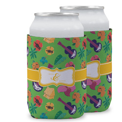 Luau Party Can Cooler (12 oz) w/ Couple's Names