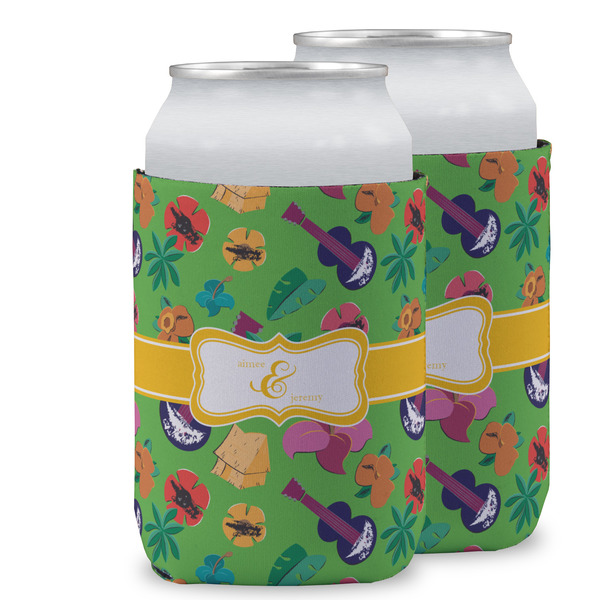 Custom Luau Party Can Cooler (12 oz) w/ Couple's Names