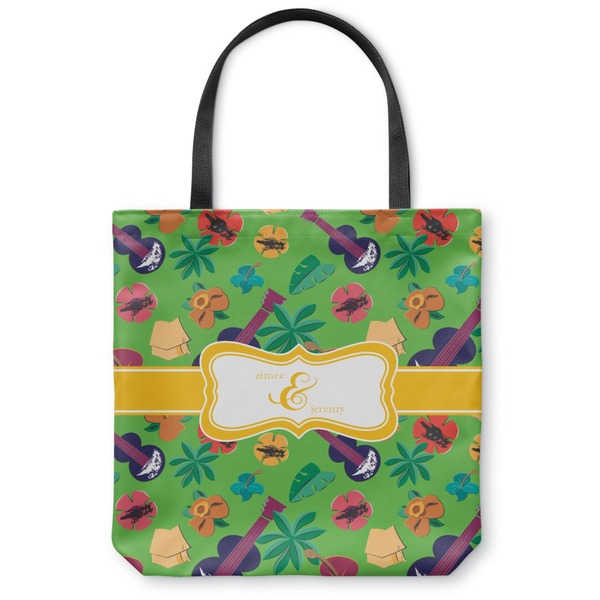 Custom Luau Party Canvas Tote Bag - Medium - 16"x16" (Personalized)