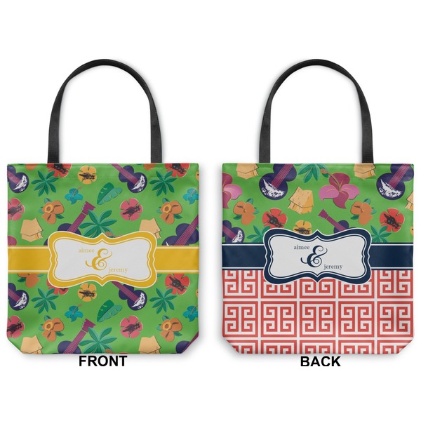 Luau Party Canvas Tote - Front and Back