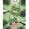 Luau Party Canvas Tote Lifestyle Front and Back- 13x13
