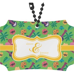 Luau Party Rear View Mirror Ornament (Personalized)