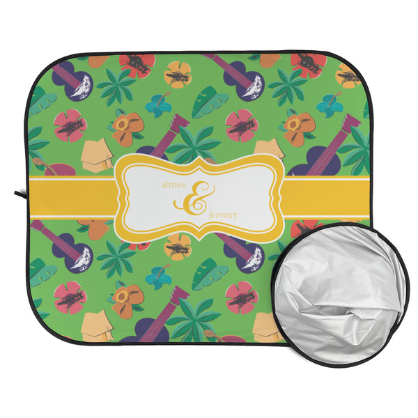 Luau Party Car Sun Shades - FOLDED & UNFOLDED