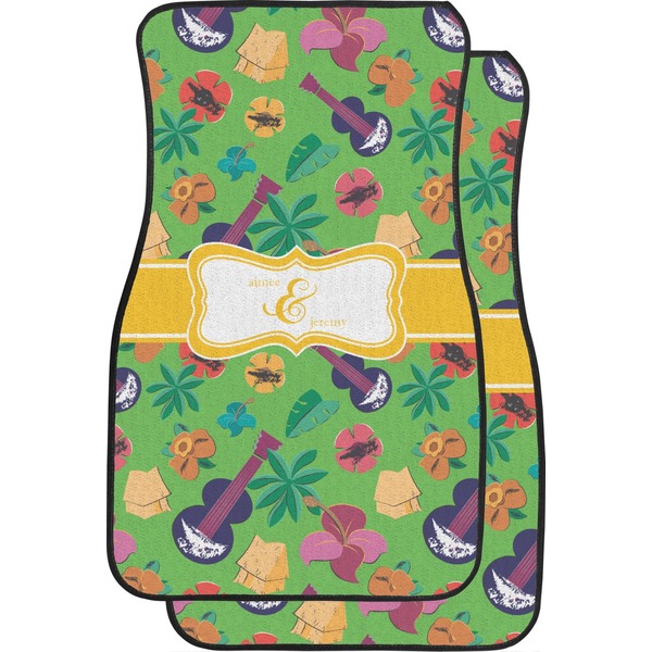 Custom Luau Party Car Floor Mats (Front Seat) (Personalized)